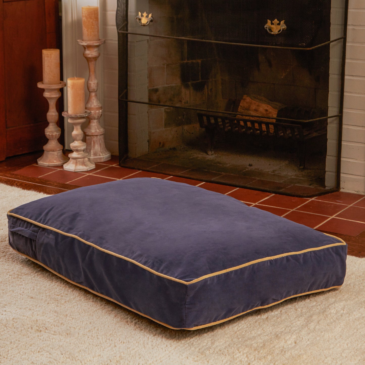 Buster Rectangle Microfiber Pillow Dog Bed