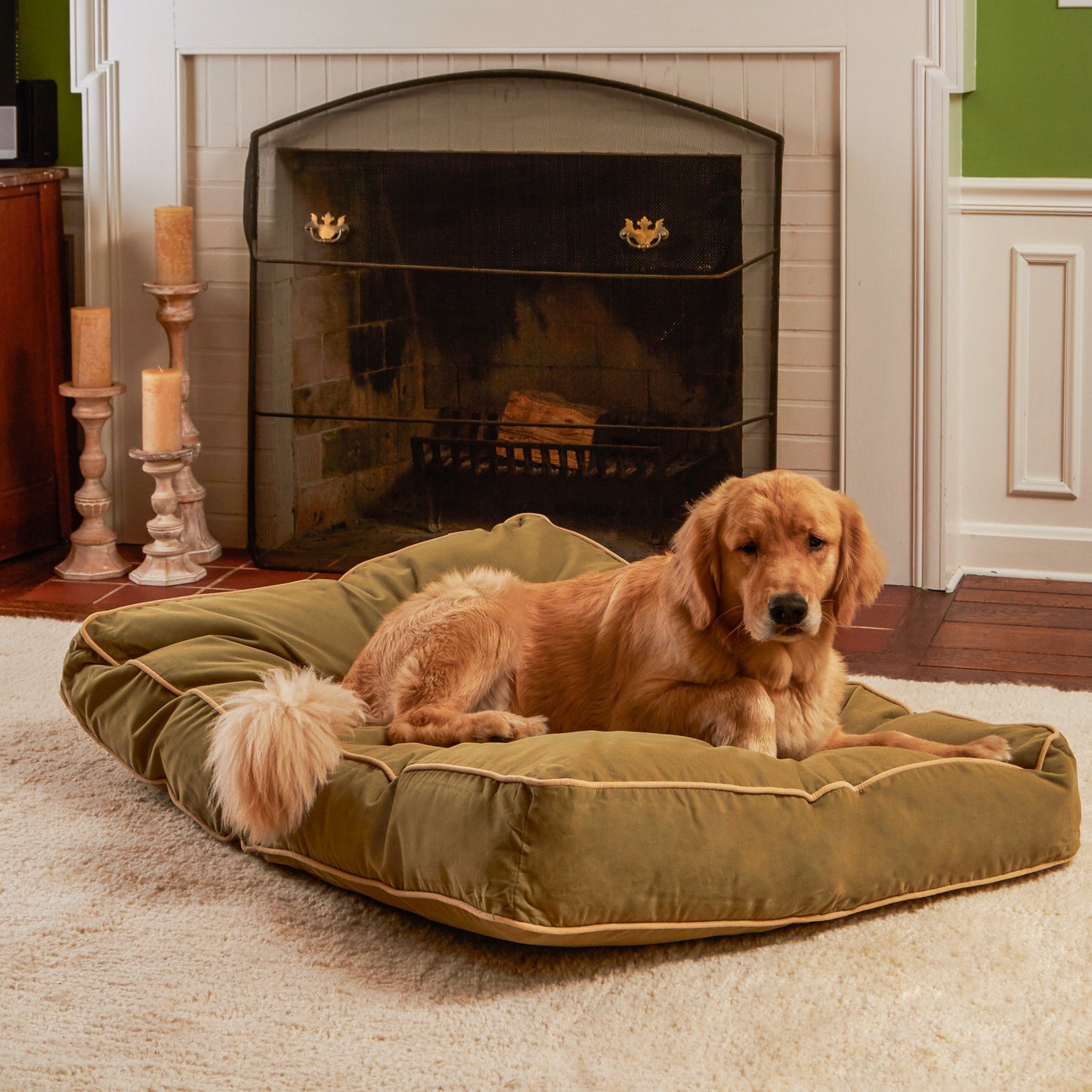 Buster Rectangle Microfiber Pillow Dog Bed