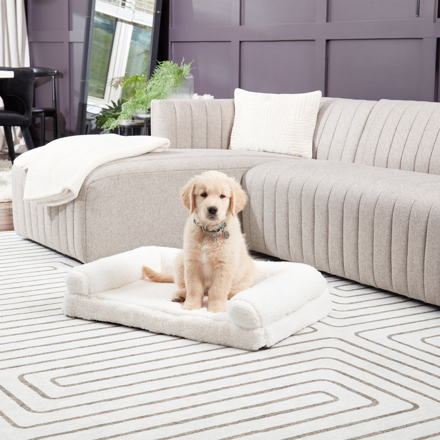 Millie Sherpa Sofa Dog Bed