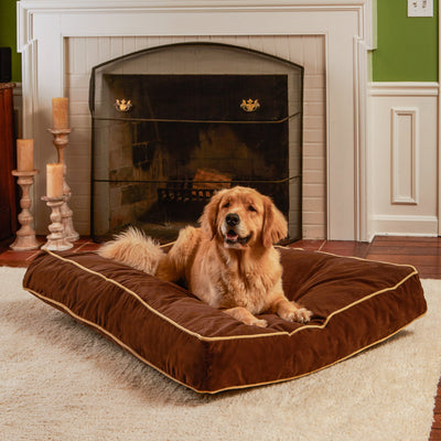 Buster Rectangle Microfiber Pillow Dog Bed